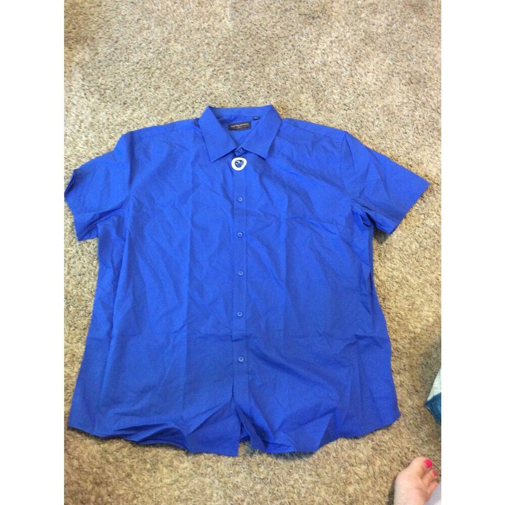 Men's Soft Business Blue Buttondown Shirt - Size XXL - Picture 1 of 3